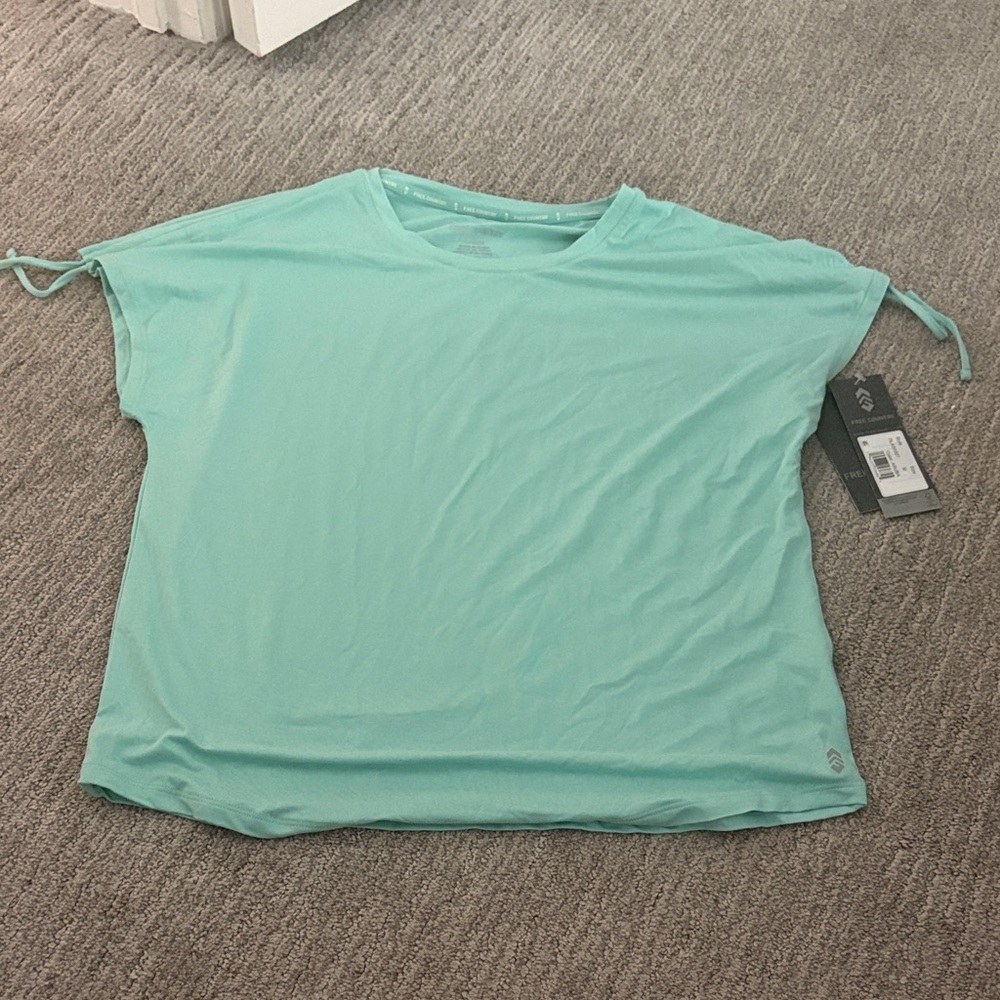 Free Country Light Teal Short Sleeve Top
